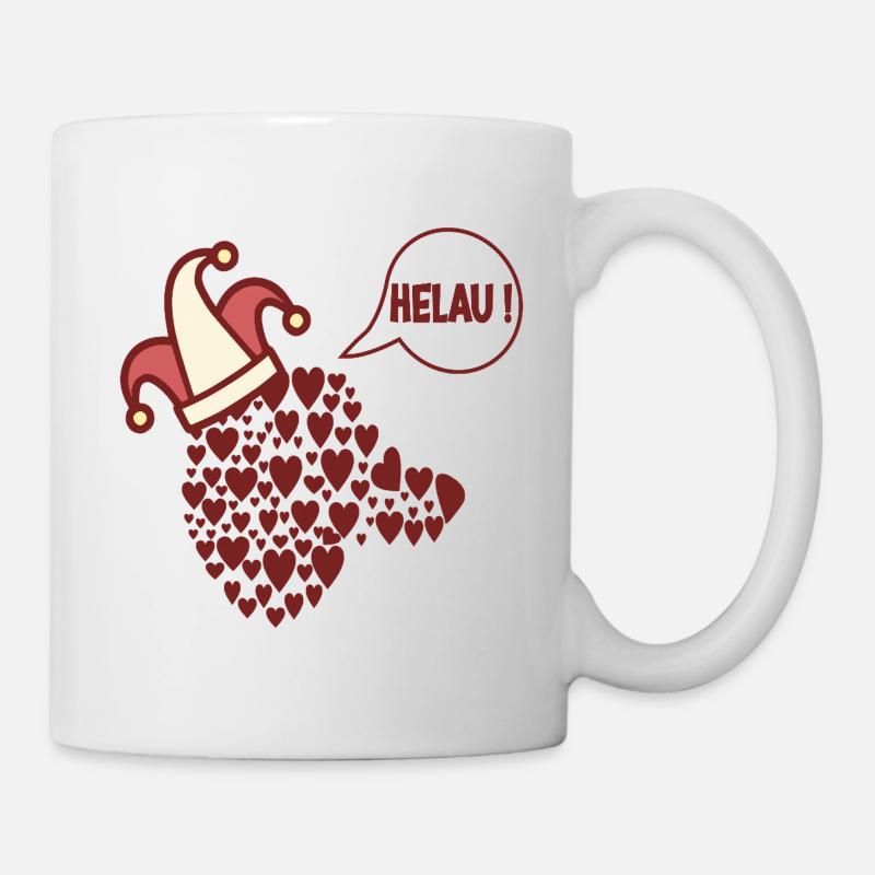 Dackel Hundekostüm Karneval Helau - Tasse - Weiß