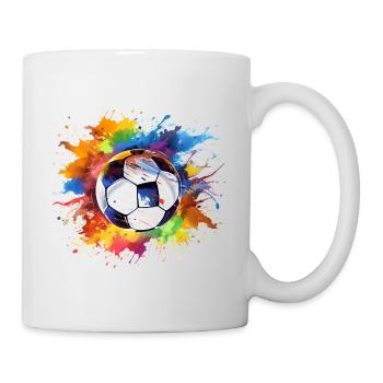 Fußball Ball Aquarell - Tasse - Weiß - Rechts