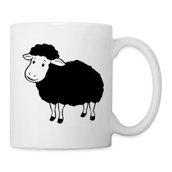 Mouton noir - Mug blanc - blanc - Droite