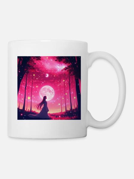 Moonlit Dream Forest - Mug - white
