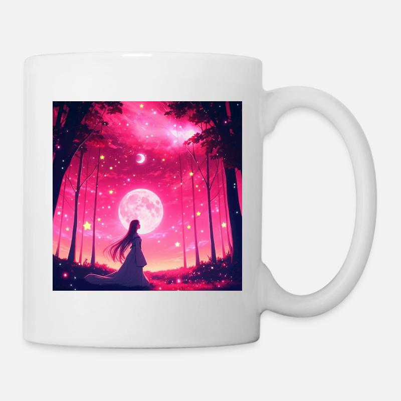 Forêt de rêves au clair de lune - Mug blanc - blanc
