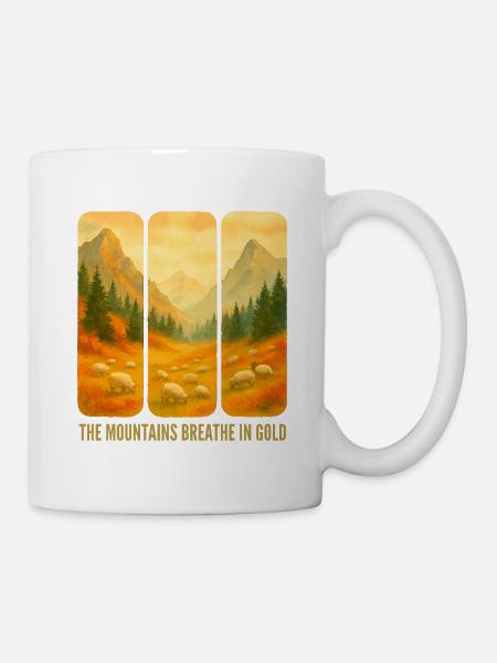 Berge, die Gold atmen - Tasse - Weiß
