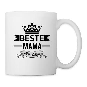 Beste Mama Aller Zeiten mit Krone - Tasse - Weiß - Rechts