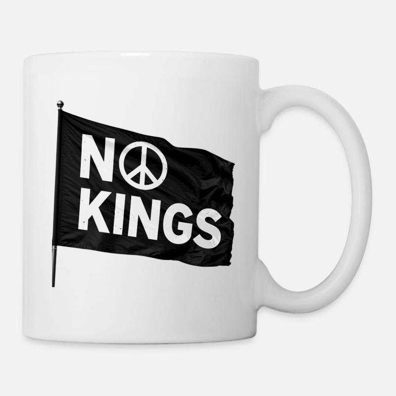 NO KINGS Peace - Tasse - Weiß