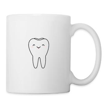 Cheerful Tooth Cartoon - Mug - white - Right