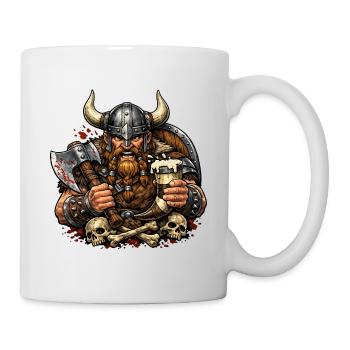 Viking fighter with beer mug - Mug - white - Right