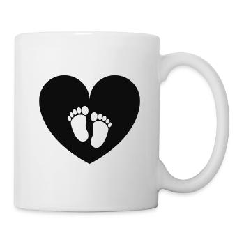 Empreinte de bébé - Mug blanc - blanc - Droite