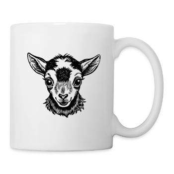 Ziegengesicht - Tasse - Weiß - Rechts