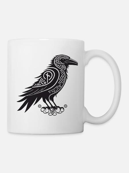Raven Tribal Black - Mug - white