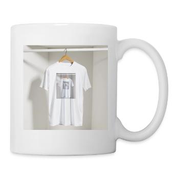 Gerahmtes Spiegel-T-Shirt - Tasse - Weiß - Rechts