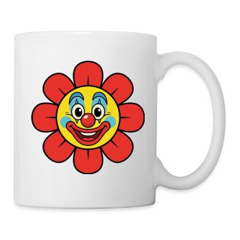 Fleur de clown de carnaval, costume de fleur éclaboussée - Mug blanc - blanc - Droite