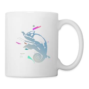 Spiral Chameleon in Neon Gradient - Mug - white - Right