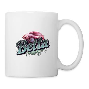 Betta Fisch - Kampffisch - Tasse - Weiß - Rechts