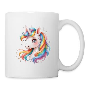 Regenbogen Einhorn - Cute Rainbow Unicorn - Mug - white - Right
