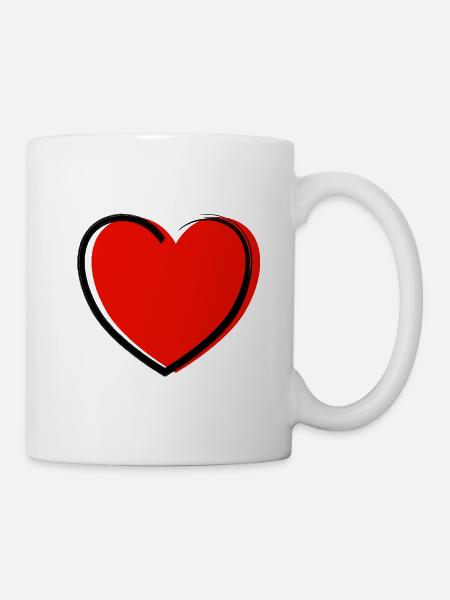 Cœur - Mug blanc - blanc
