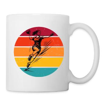 Frisches Handball Motiv für Handball fuer Frauen - Tasse - Weiß - Rechts