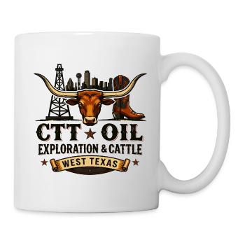 Longhorn West Texas Vintage CTT Oil Exploration - Mug - white - Right