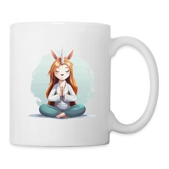 Einhorn-Yogi Meditation - Tasse - Weiß - Rechts