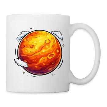 Planète néon martienne lumineuse - Mug blanc - blanc - Droite