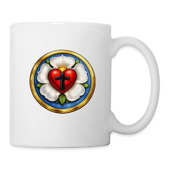 Martin-Luther-Rose - Tasse - Weiß - Rechts