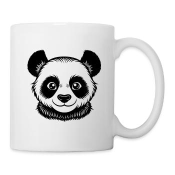 Baby-Panda-Gesicht - Tasse - Weiß - Rechts