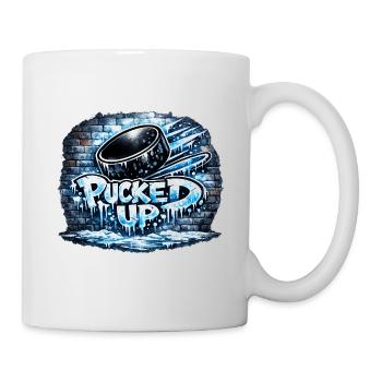 Pucked Up Graffiti Hockey - Tasse - Weiß - Rechts