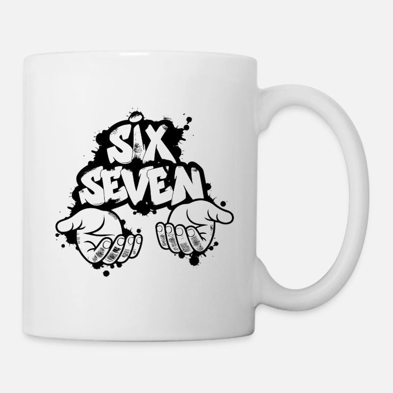 Six Seven Graffiti - Tasse - Weiß