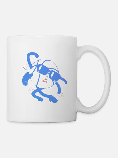 Balle bleue - Mug blanc - blanc