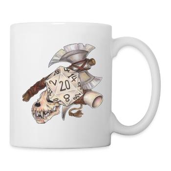Role Playing Game Tabletop D20 Dice Gift Barbarian - Mug - white - Right
