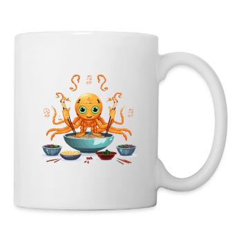 Kleiner Tentakel in Ramen-Suppe - Tasse - Weiß - Rechts