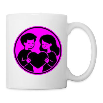 Couple Heart Relationship - Mug - white - Right