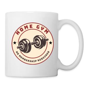 Home Gym No Membership Required T-Shirt - Tasse - Weiß - Rechts