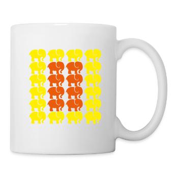 Éléphant - Mug blanc - blanc - Droite