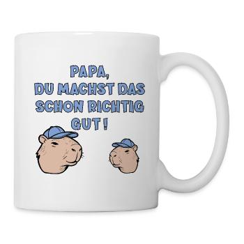 PAPA KIND -VATERTAG CAPYBARA - Tasse - Weiß - Rechts