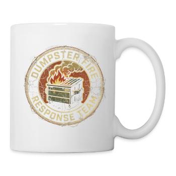 Garbage can fire response team Lustiger Müllgarbinnbra - Mug - white - Right