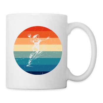 Klassisches Handball Motiv fuer Frauen - Tasse - Weiß - Rechts