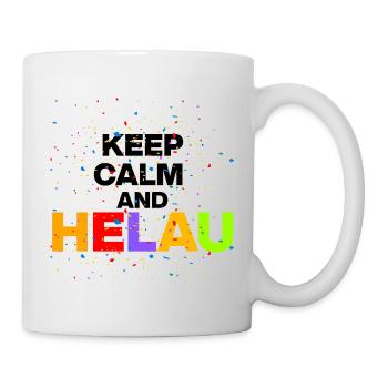 RESTE CALME ET HÉLAU ! CARNAVAL DE CARNAVAL NOIR - Mug blanc - blanc - Droite