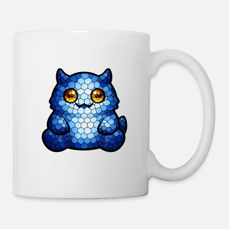 Mosaic Cat Blue-eye - Mug - white