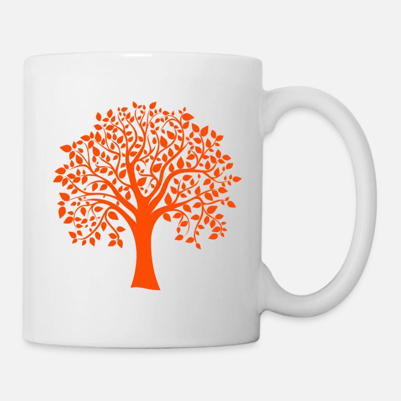Silhouette base orange imprimée Jumbo Tree - Mug blanc - blanc