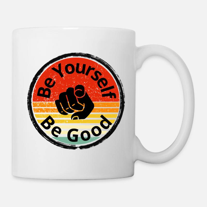 T-shirt rétro Be Good - Mug blanc - blanc