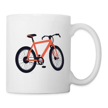 Design orange du vélo - Mug blanc - blanc - Droite
