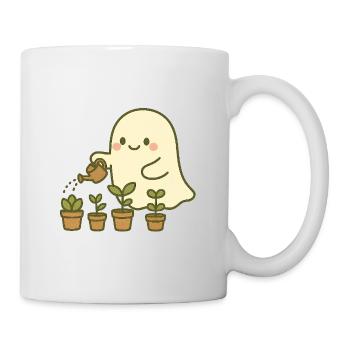 Cute Gardening Ghost ,Cozy Plant Lover - Mug - white - Right