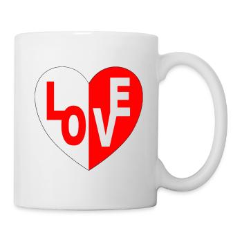 Herz - Tasse - Weiß - Rechts