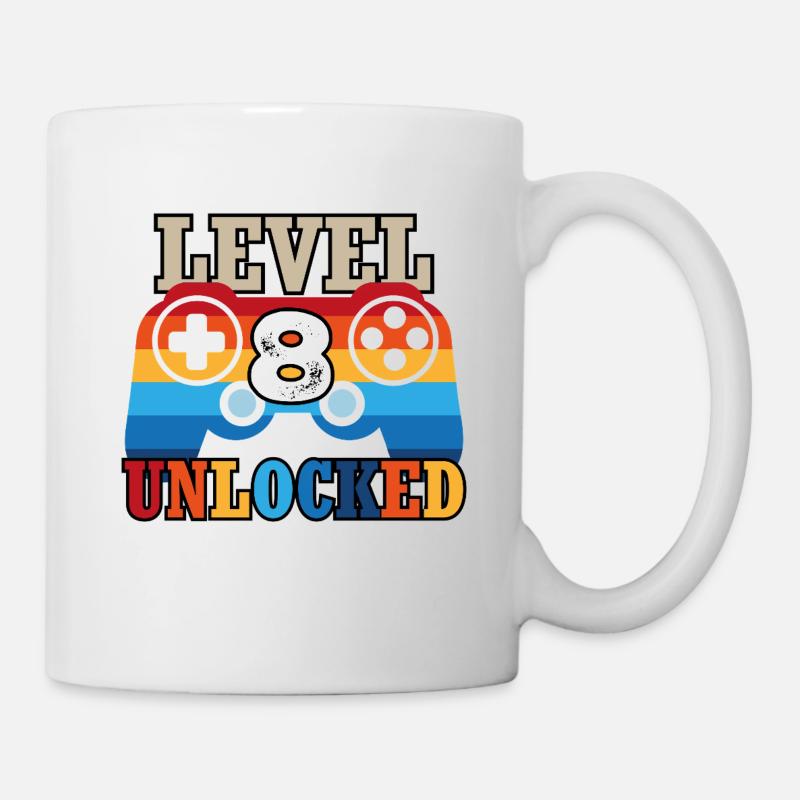 8. Geburtstag Gamer - Tasse - Weiß