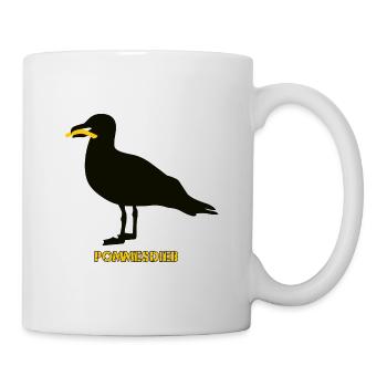 Frites Voleuse de mouette - Noire - Mug blanc - blanc - Droite