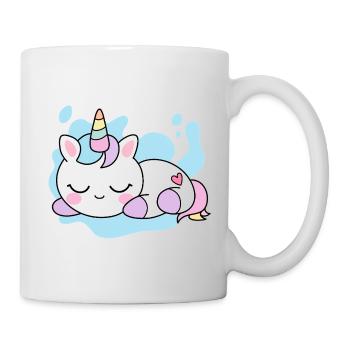 Dreaming Unicorn Kawaii – Soft Dreamy Design - Mug blanc - blanc - Droite