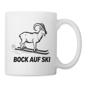 Funny ibex for skiers - Mug - white - Right