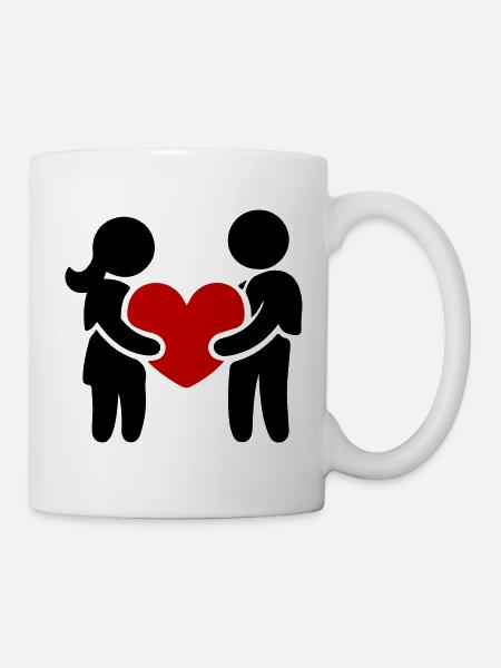 Paar Verliebt Herz - Tasse - Weiß