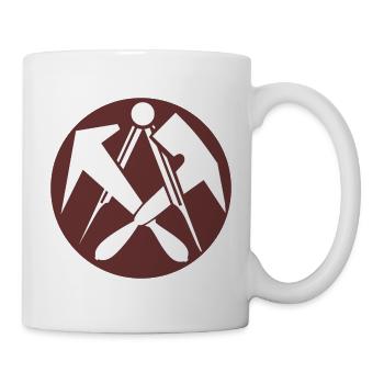 51164_Dachdecker, guild emblem, professional coat of arms - Mug - white - Right