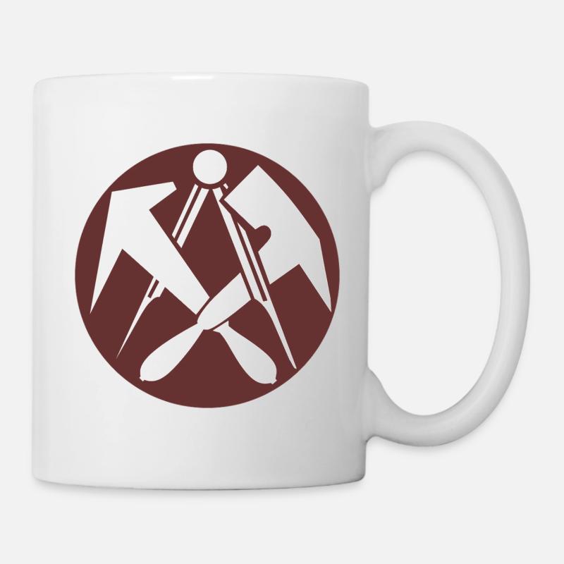 51164_Dachdecker, emblème de guilde, armoiries professionnelles - Mug blanc - blanc